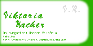 viktoria macher business card
